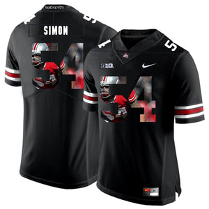 Ohio State John Simon 54 Digital Art Black 2 Football Jersey