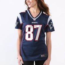 Load image into Gallery viewer, Rob Gronkowski New England Patriots Women's Game Jersey - Navy Blue
