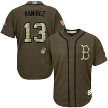 Load image into Gallery viewer, Red Sox 13 Hanley Ramirez Green Salute To Service Stitched Mlb Jersey