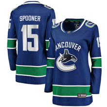 Load image into Gallery viewer, Ryan Spooner Vancouver Canucks  Women's Home Breakaway Player Jersey - Blue NHL Women Jersey