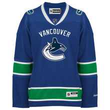 Load image into Gallery viewer, Vancouver Canucks Reebok Women's Premier Home Jersey - Blue NHL Women Jersey
