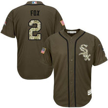 Load image into Gallery viewer, White Sox 2 Nellie Fox Green Salute To Service Stitched Mlb Jerseyy