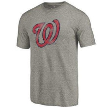 Load image into Gallery viewer, Washington Nationals Distressed Team Tri-Blend T-Shirt - Ash MLB T-shirt