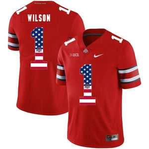 Ohio State Dontre Wilson 1 American Flag Red 3 Football Jersey