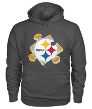 Load image into Gallery viewer, Pittsburgh-Steelers Puzzle Collection T-Shirt 2018 - Hoodie