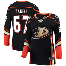 Load image into Gallery viewer, Rickard Rakell Anaheim Ducks  Women's Breakaway Jersey - Black NHL Women Jersey