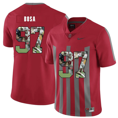 Ohio State Joey Bosa 97 Digital Art Red 2 Football Jersey