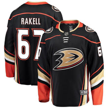 Load image into Gallery viewer, Rickard Rakell Anaheim Ducks Breakaway Player Jersey - Black NHL Jersey