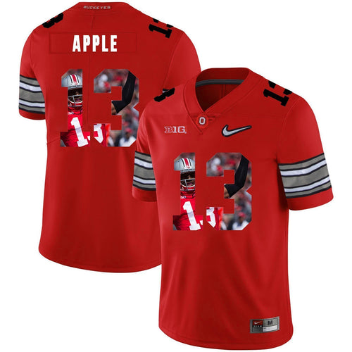 Ohio State Eli Apple 13 Digital Art Red 1 Football Jersey