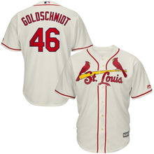 Load image into Gallery viewer, Paul Goldschmidt St. Louis Cardinals Majestic Alternate Official Cool Base Player Jersey – Cream