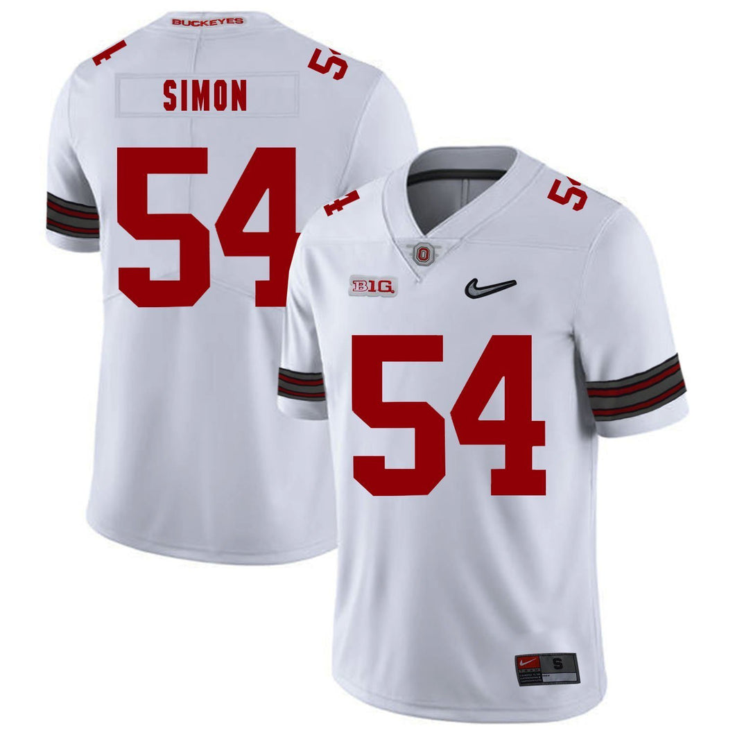 Ohio State John Simon 54 White Football Jersey