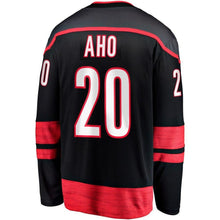 Load image into Gallery viewer, Sebastian Aho Carolina Hurricanes Alternate Premier Breakaway Player Jersey - Black NHL Jersey