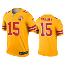 Load image into Gallery viewer, Patrick Mahomes Chiefs Inverted Legend Gold Men Jersey - NFL Jersey