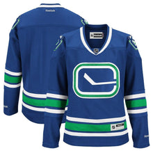 Load image into Gallery viewer, Vancouver Canucks Reebok Women's Premier Alternate Jersey - Blue NHL Women Jersey