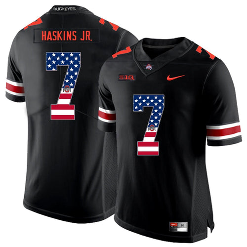 Ohio State Dwayne Haskins 7 American Flag Black 1 Football Jersey