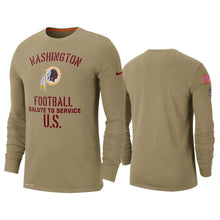 Load image into Gallery viewer, Redskins 2019 Salute To Service Tan Long Sleeve T-Shirt NFL Long Sleeve