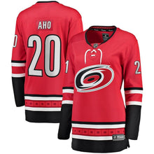Load image into Gallery viewer, Sebastian Aho Carolina Hurricanes Women's Home Breakaway Player Jersey - Red NHL Women Jersey