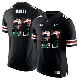 Ohio State Eddie George 27 Digital Art Black 2 Football Jersey