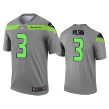 Load image into Gallery viewer, Russell Wilson Seahawks Inverted Legend Gray Men Jersey - NFL Jersey