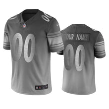 Load image into Gallery viewer, Pittsburgh Steelers Custom Silver Gray City Edition Jersey NFL Jersey