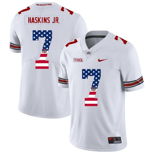 Ohio State Dwayne Haskins 7 American Flag White 2 Football Jersey