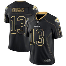Load image into Gallery viewer, Saints #13 Thomaslights Out Black Color Rush Limited Jersey - NFL Jersey