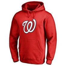 Load image into Gallery viewer, Washington Nationals Team Color Primary Logo Pullover Hoodie - Red MLB Pullover Hoodie