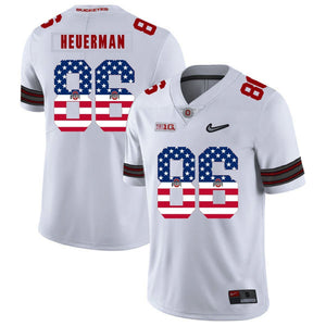 Ohio State Jeff Heuerman 86 American Flag White 1 Football Jersey