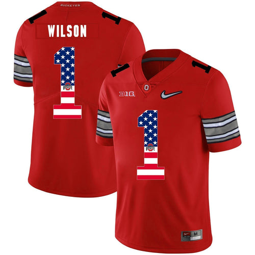 Ohio State Dontre Wilson 1 American Flag Red 1 Football Jersey