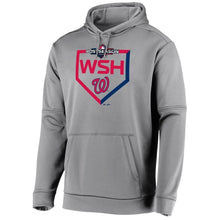 Load image into Gallery viewer, Washington Nationals Majestic 2019 Postseason Dugout Authentic Pullover Hoodie - Gray MLB Pullover Hoodie