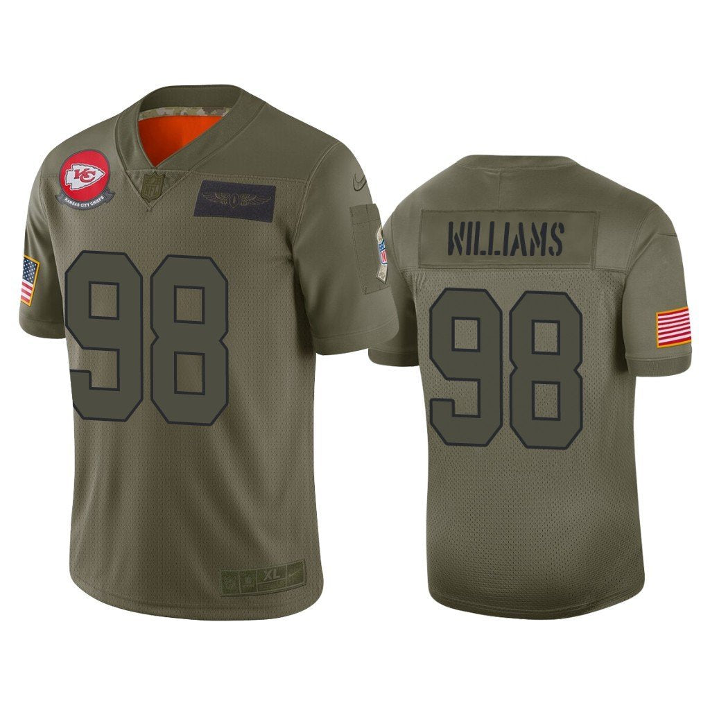 Xavier Williams Chiefs 2019 Salute To Service Camo Limited Men Jersey NFL Jersey