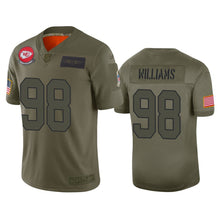 Load image into Gallery viewer, Xavier Williams Chiefs 2019 Salute To Service Camo Limited Men Jersey NFL Jersey