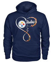 Load image into Gallery viewer, Pittsburgh-Steelers Love Collection T-Shirt 2018 - Hoodie