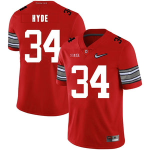 Ohio State Carlos Hyde 34 Red Football Jersey