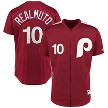 Load image into Gallery viewer, Philadelphia Phillies Jt Realmuto Philadelphia Phillies Majestic 1979 Saturday Night Special Player Jersey Scarlet