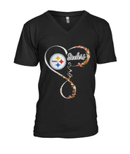 Load image into Gallery viewer, Pittsburgh-Steelers Love Collection T-Shirt 2018 - Guys V-Neck