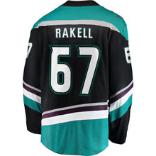 Load image into Gallery viewer, Rickard Rakell Anaheim Ducks Alternate Breakaway Player Jersey - Black NHL Jersey