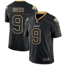 Load image into Gallery viewer, Saints #9 Breeslights Out Black Color Rush Limited Jersey - NFL Jersey