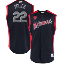 Load image into Gallery viewer, Yelich #22 American League Majestic 2019 Mlb All-Star Game Workout Player Jersey- Navy - MLB Jersey