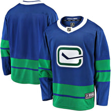 Load image into Gallery viewer, Vancouver Canucks 2019/20 Alternate Premier Breakaway Jersey - Royal NHL Jersey