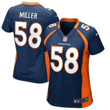 Load image into Gallery viewer, Von Miller Denver Broncos Women's Game Jersey - Navy Blue