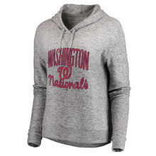 Load image into Gallery viewer, Washington Nationals Let Loose By Rnl Women's Cozy Collection Steadfast Pullover Hoodie - Heathered Gray MLB Women Pullover Hoodie