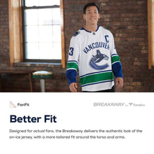 Load image into Gallery viewer, Vancouver Canucks Breakaway Away Jersey - White NHL Jersey