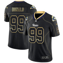 Load image into Gallery viewer, Rams #99 Donaldlights Out Black Color Rush Limited Jersey - NFL Jersey
