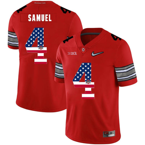 Ohio State Curtis Samuel 4 American Flag Red 1 Football Jersey