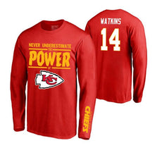 Load image into Gallery viewer, Sammy Watkins Never Underestimate Red Nfl T-Shirt NFL Long Sleeve