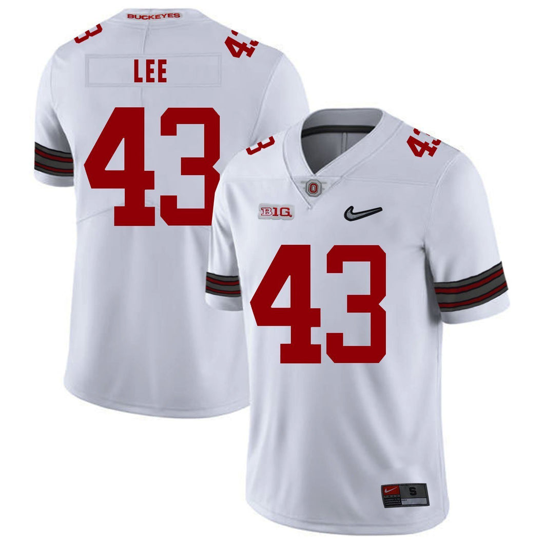 Ohio State Darron Lee 43 White Football Jersey