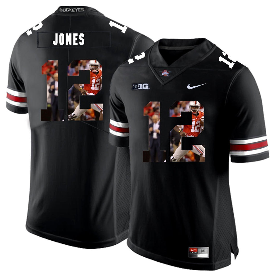 Ohio State Cardale Jones 12 Digital Art Black 2 Football Jersey