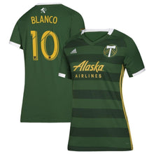 Load image into Gallery viewer, Women&#39;s Portland Timbers Sebastian Blanco Green 2019 Primary Player Jersey