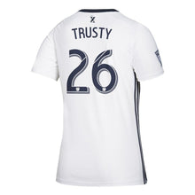 Load image into Gallery viewer, Women&#39;s Philadelphia Union Auston Trusty White 2019 Secondary Player Jersey